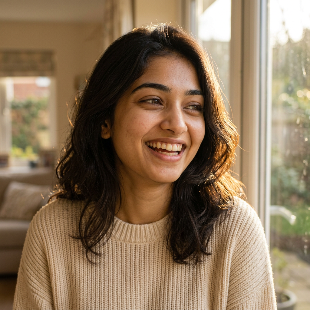 Portrait of Meera by the window